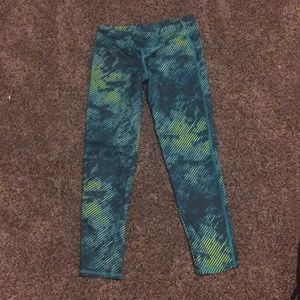 Blue/green athletic leggings